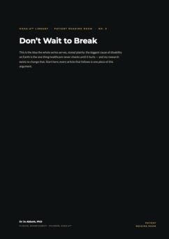 Don't Wait to Break: The Musculoskeletal Health Check