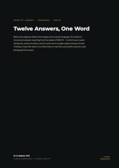 Twelve Answers, One Word